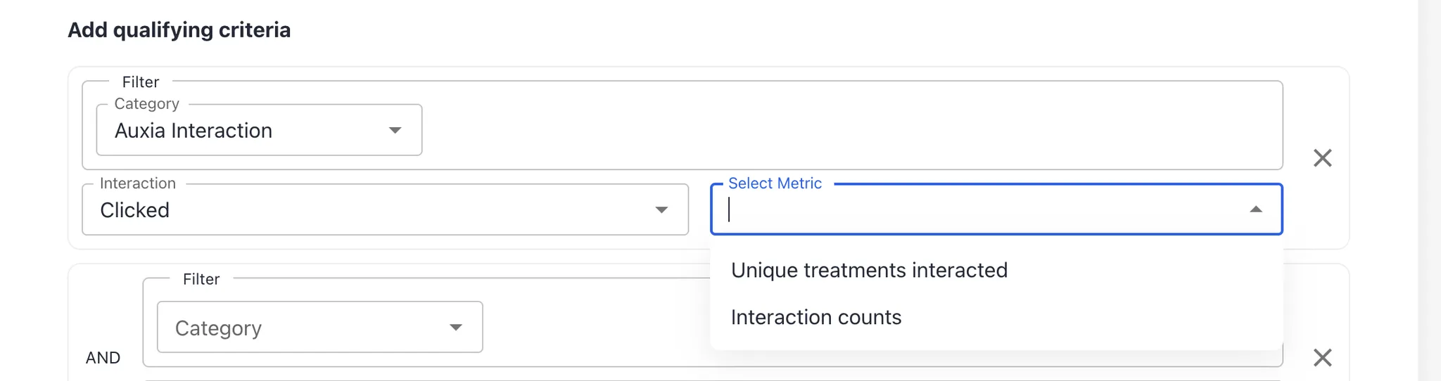 Select a metric