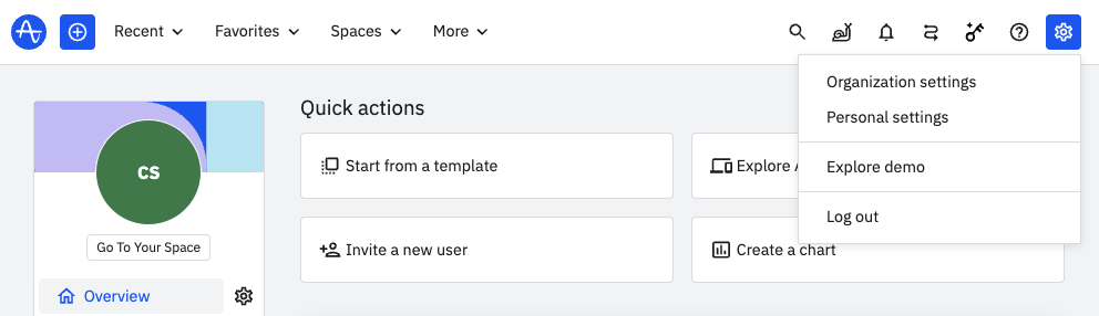 Organization settings in Amplitude